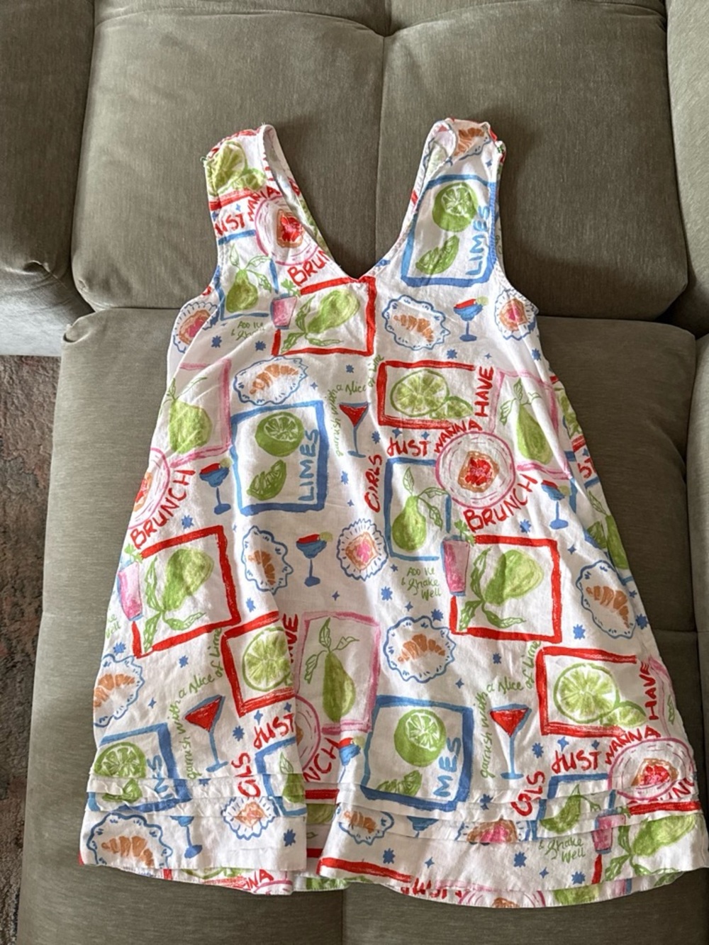 Cynthia Rowley Multicolor Lime & Cocktail Print Sundress